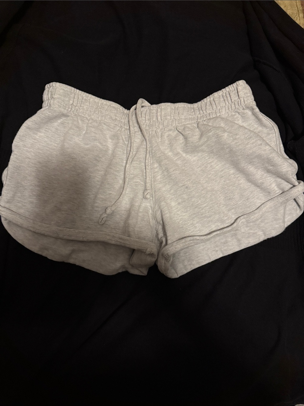 Women's Brandy Melville Light Gray Drawstring Lounge Shorts